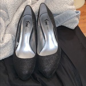 Sparkly Black Hugh Heels